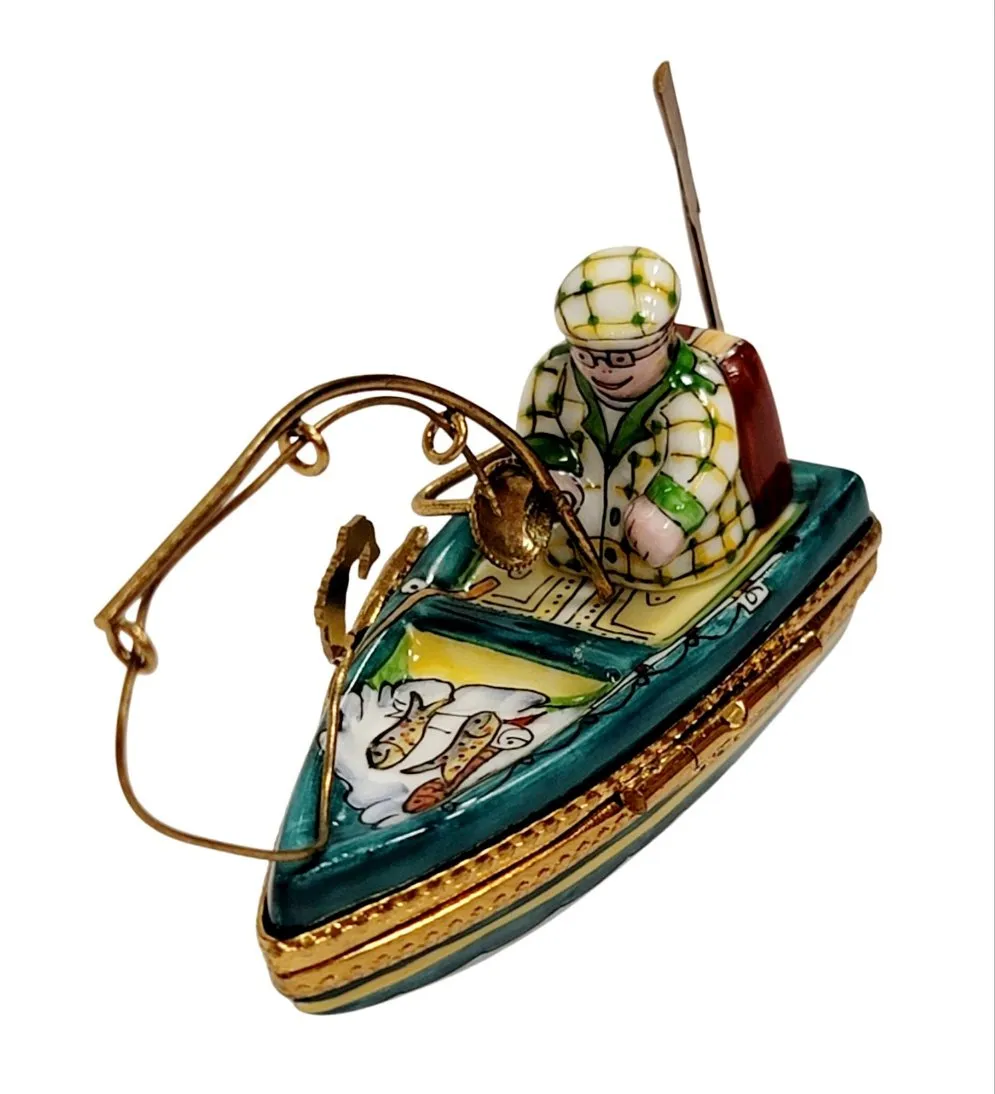Man on Fishing Boat w Rod