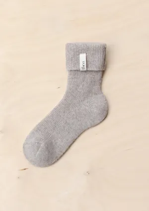 Men's Cashmere & Merino Socks in Oatmeal Melange