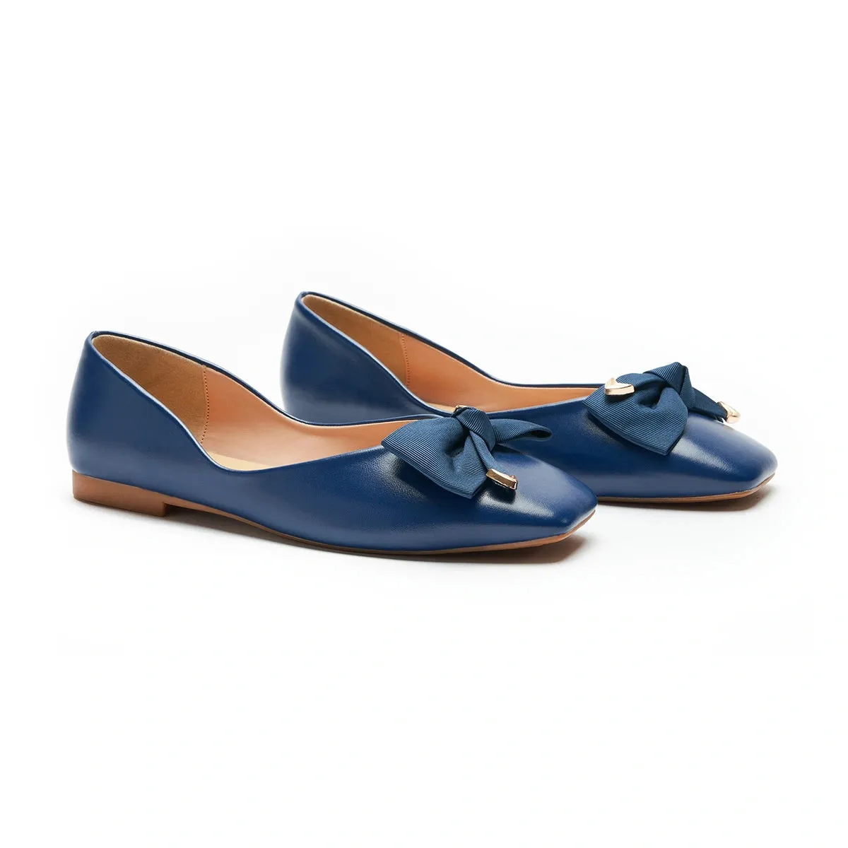 Metal Bow Ballerina Flats (Eva)