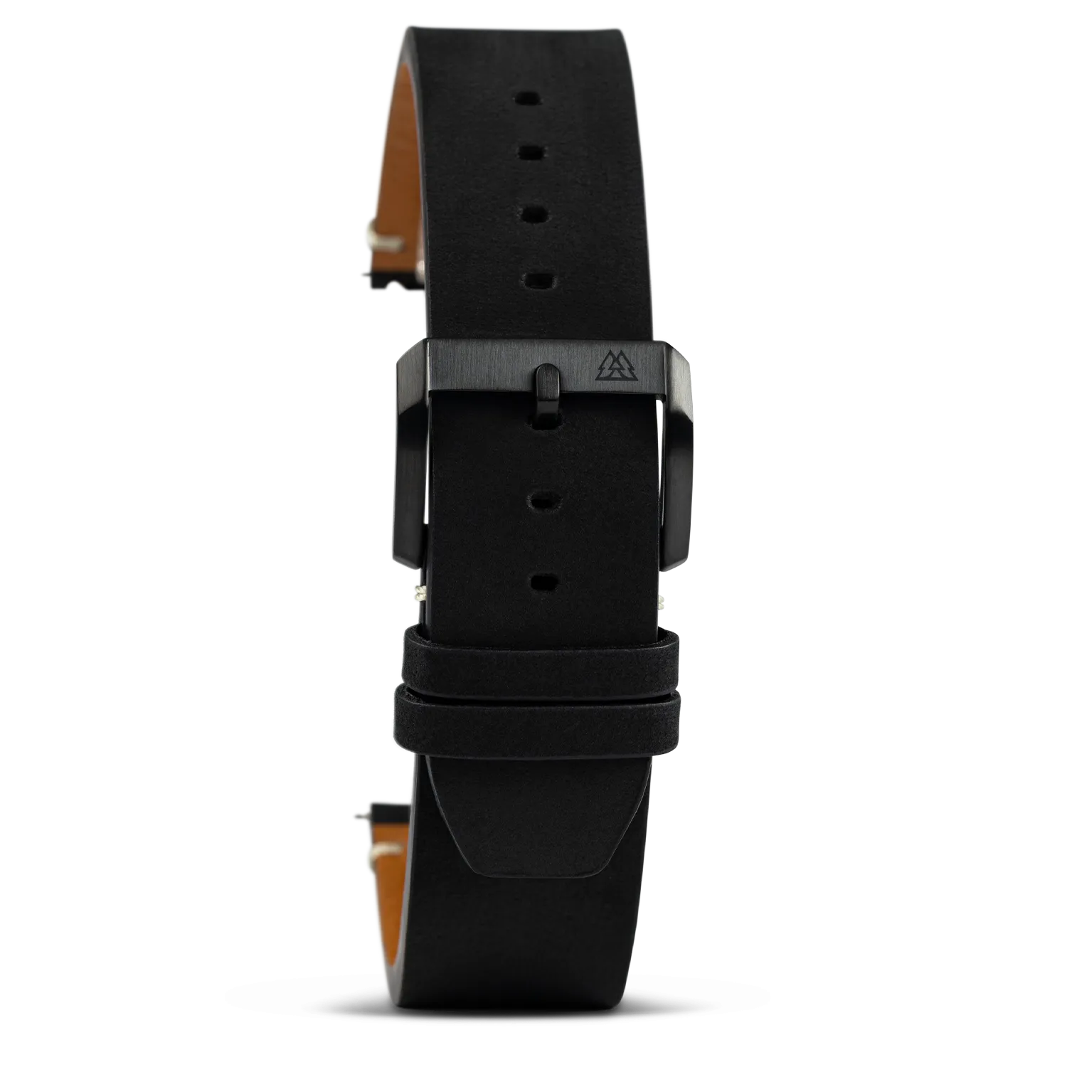 Midnight Black Raw Edge 23mm Leather Band