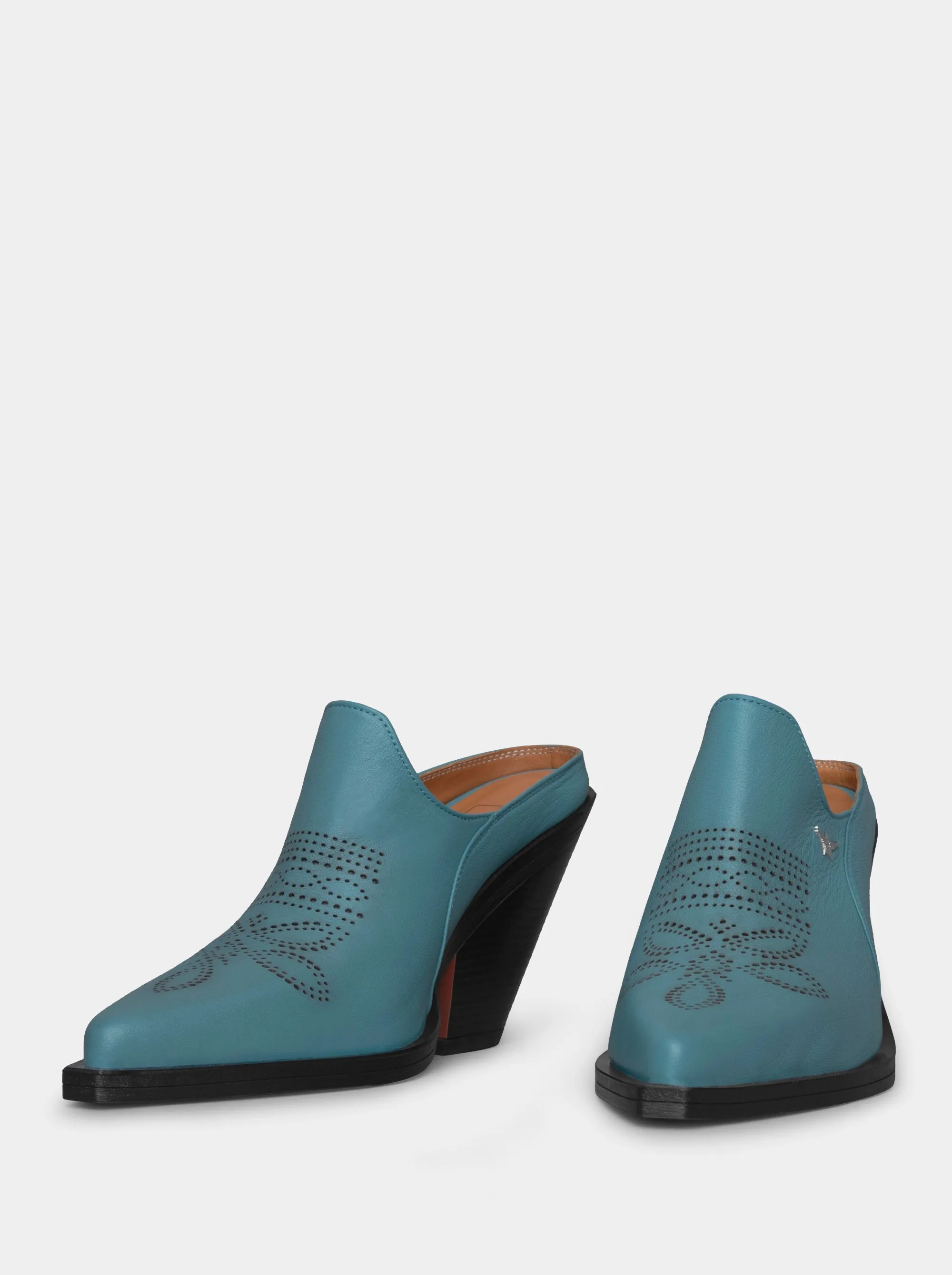MONICA TURQUOISE SLIPPERS