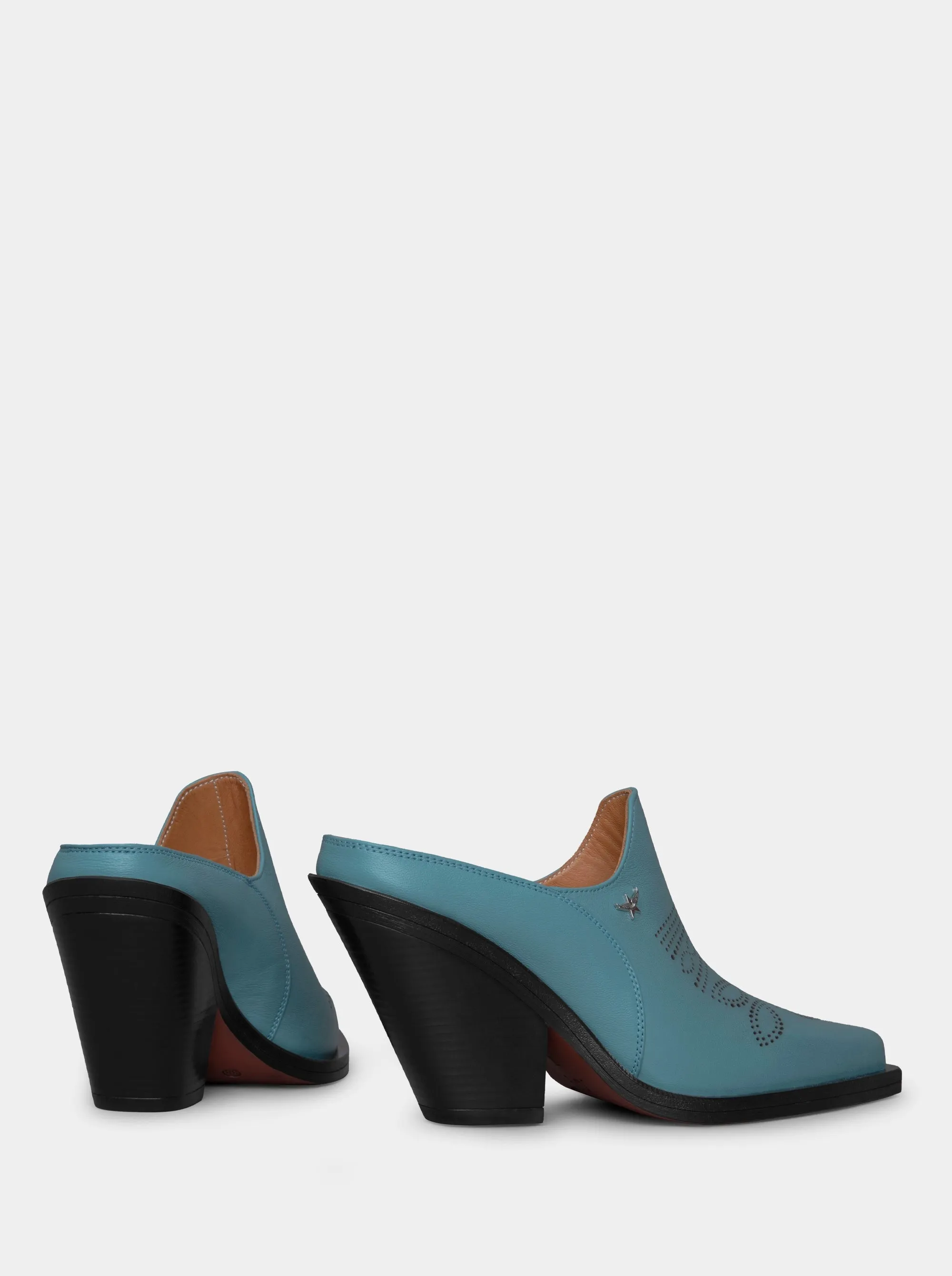 MONICA TURQUOISE SLIPPERS