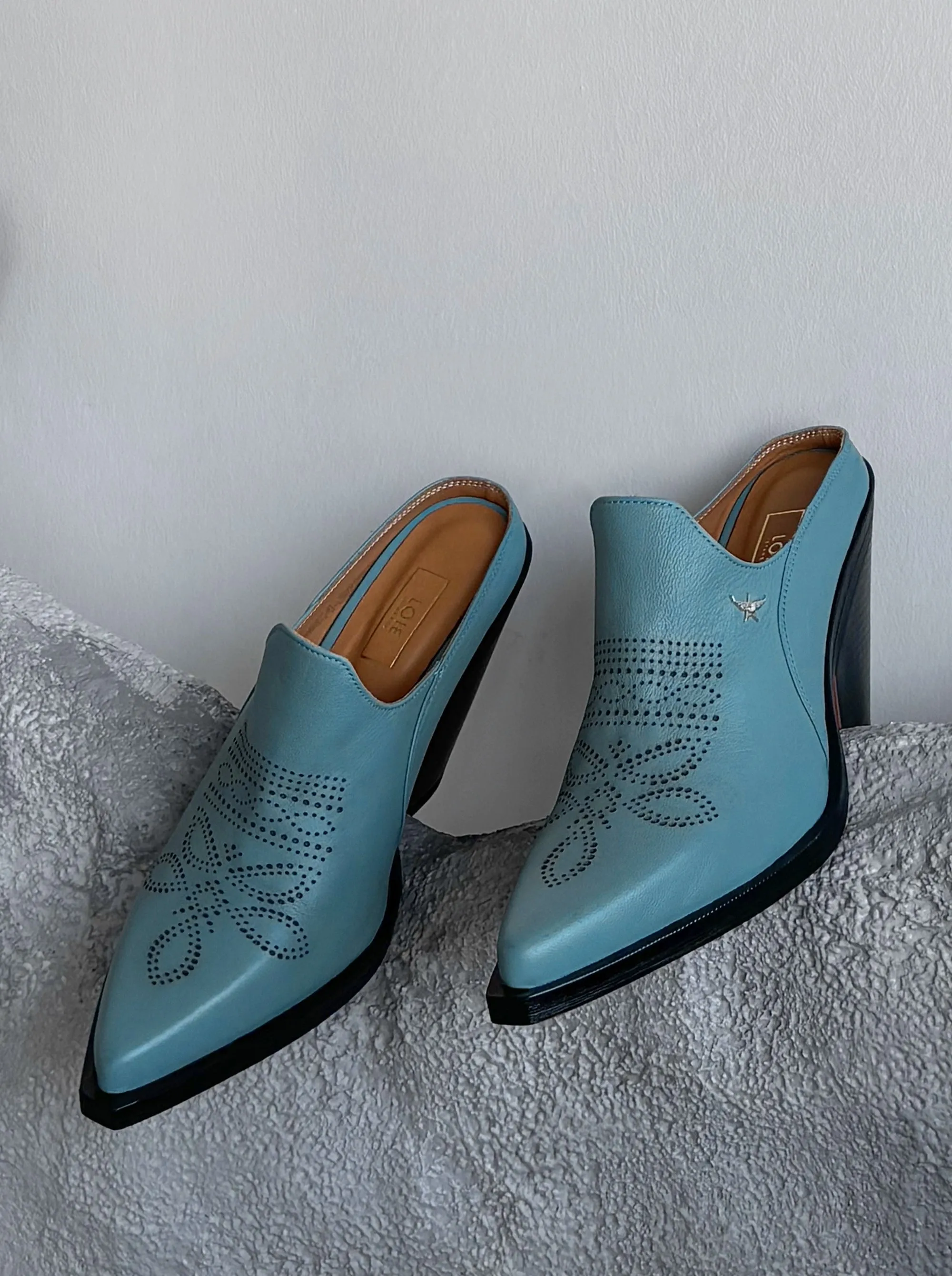 MONICA TURQUOISE SLIPPERS
