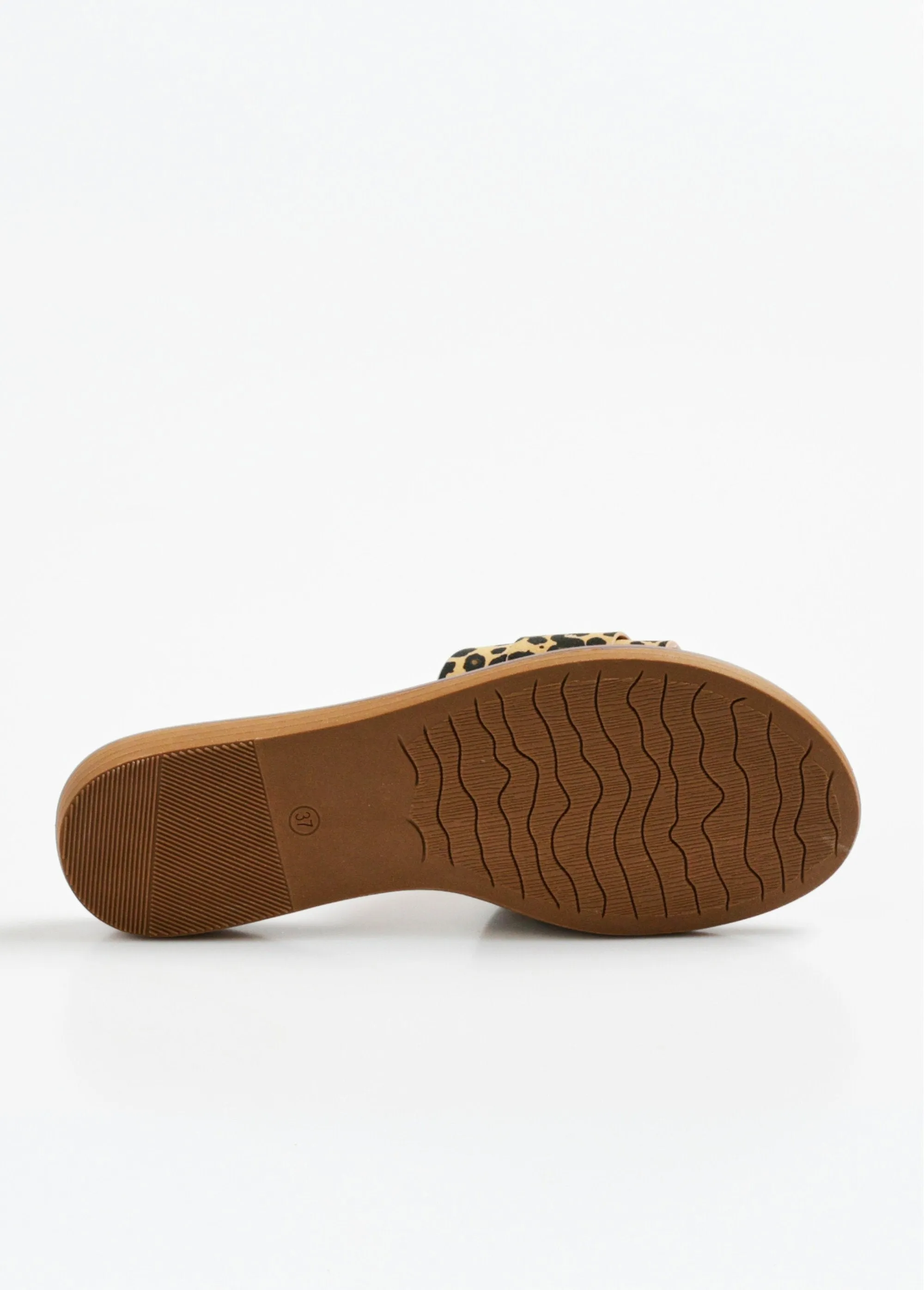 Mule-style sandals with metal detail