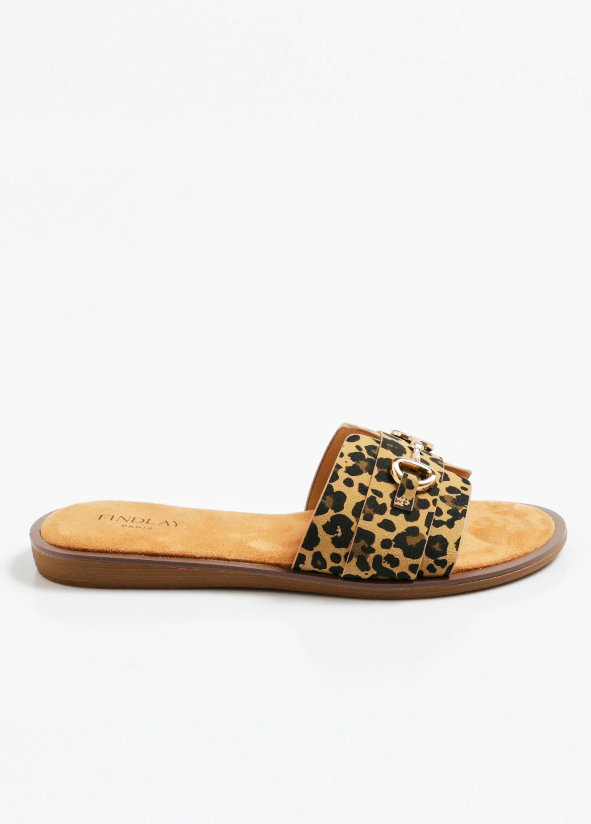 Mule-style sandals with metal detail