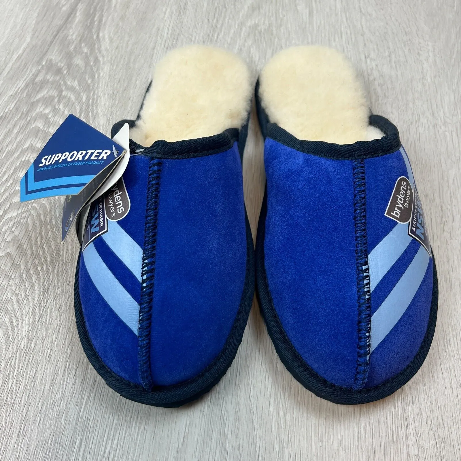 NRL NSW Blues State of Origin Merino Wool Slippers Size US W 7 / M 6 (New)
