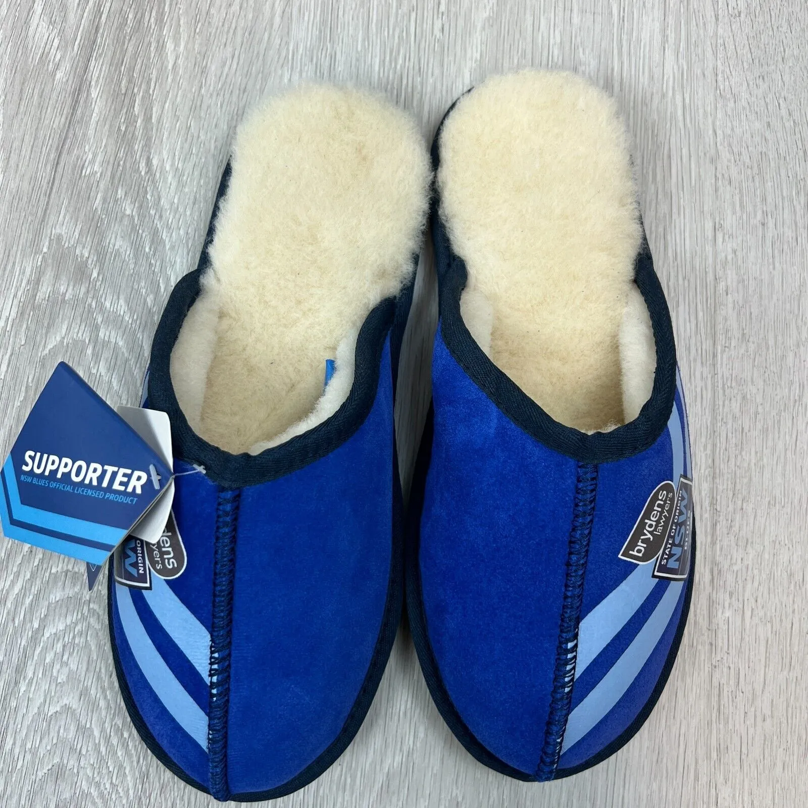 NRL NSW Blues State of Origin Merino Wool Slippers Size US W 7 / M 6 (New)