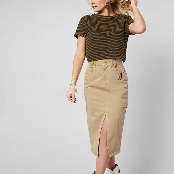 NWT Free People Scout utility midi Skirt
