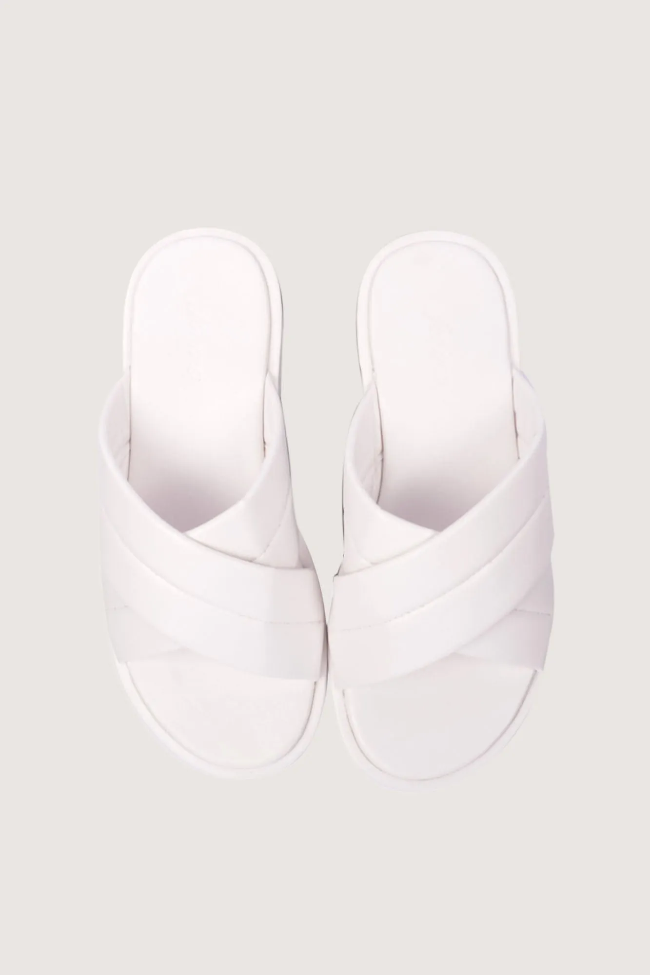 Padded Strap Criss Cross Sliders