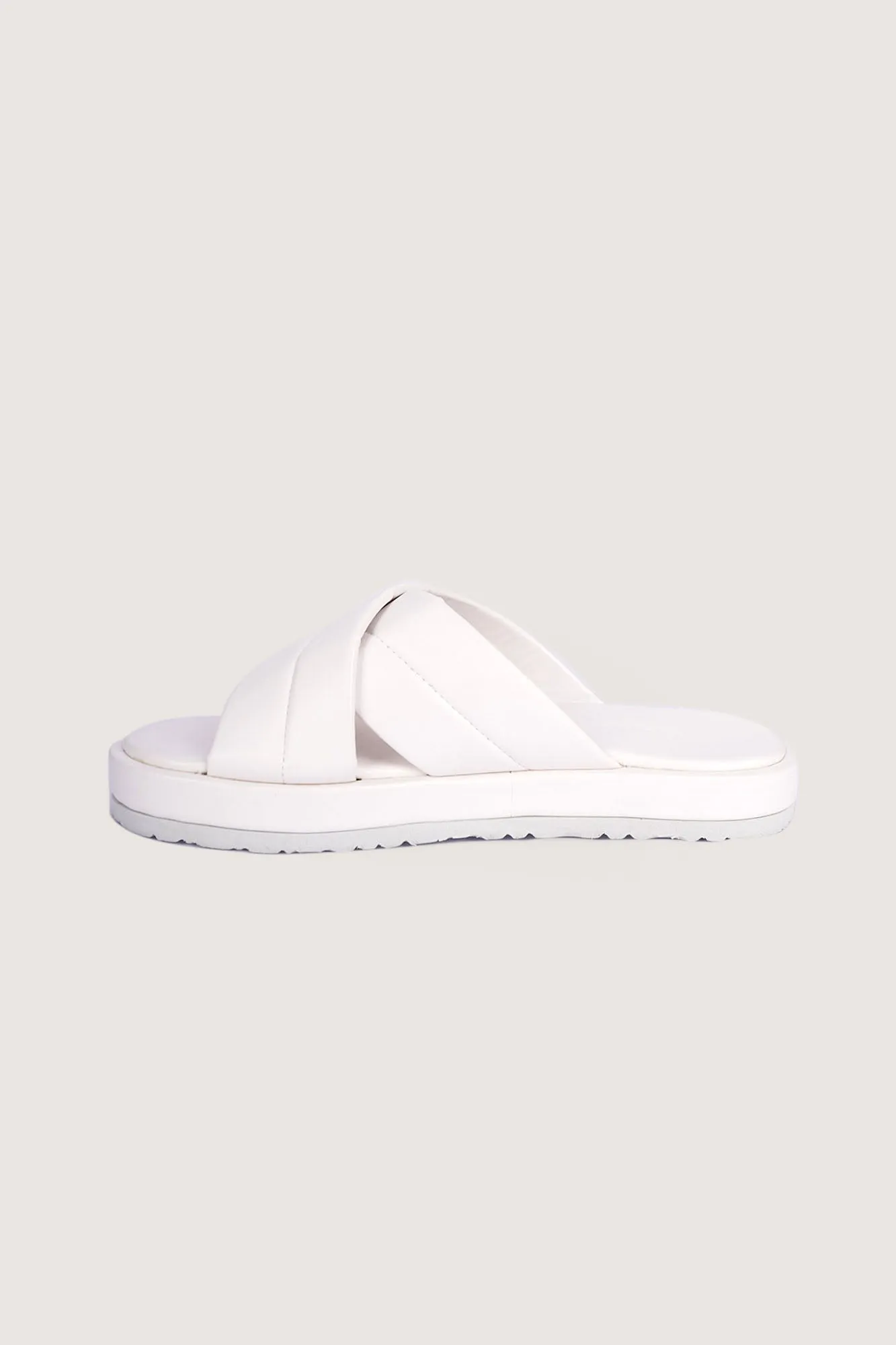 Padded Strap Criss Cross Sliders