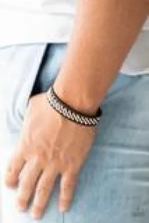 Paparazzi - Watch Your BACKPACKER - Brown Leather Bracelet