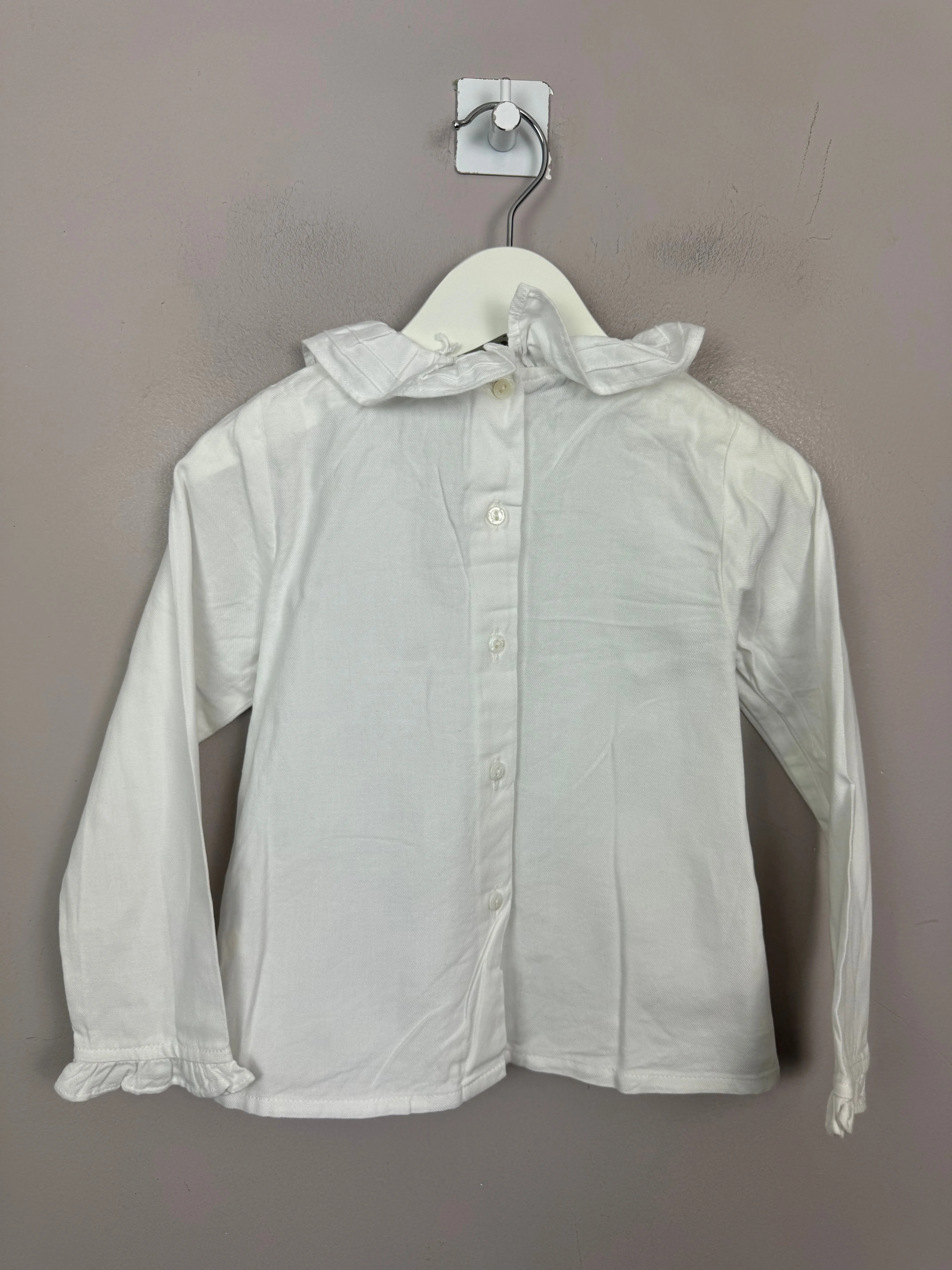 Patachou ruffle collar woven blouse 3y bnwt