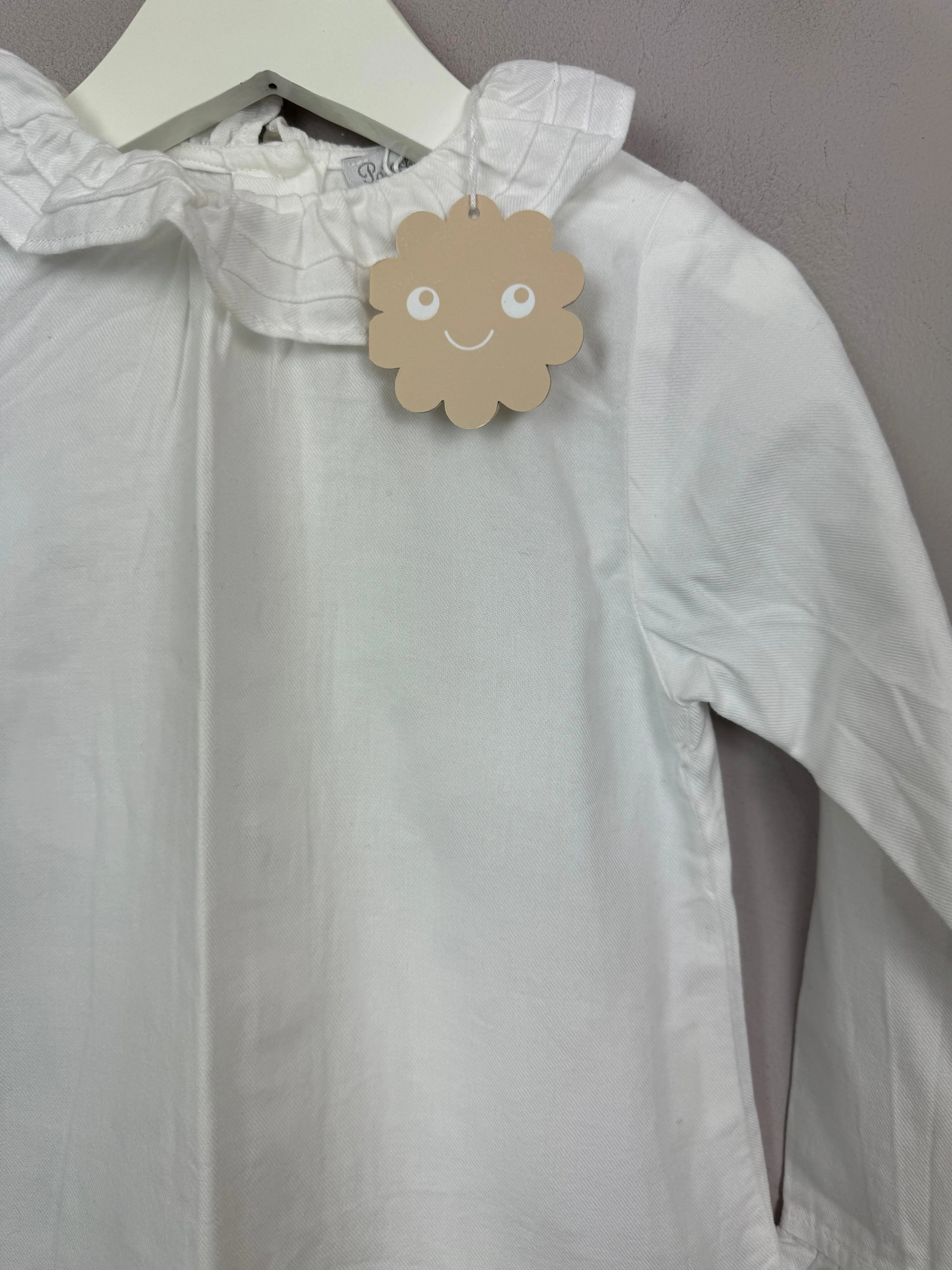 Patachou ruffle collar woven blouse 3y bnwt