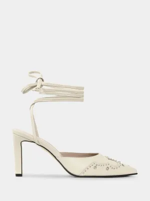 PERLA BEIGE LEATHER SLIPPERS
