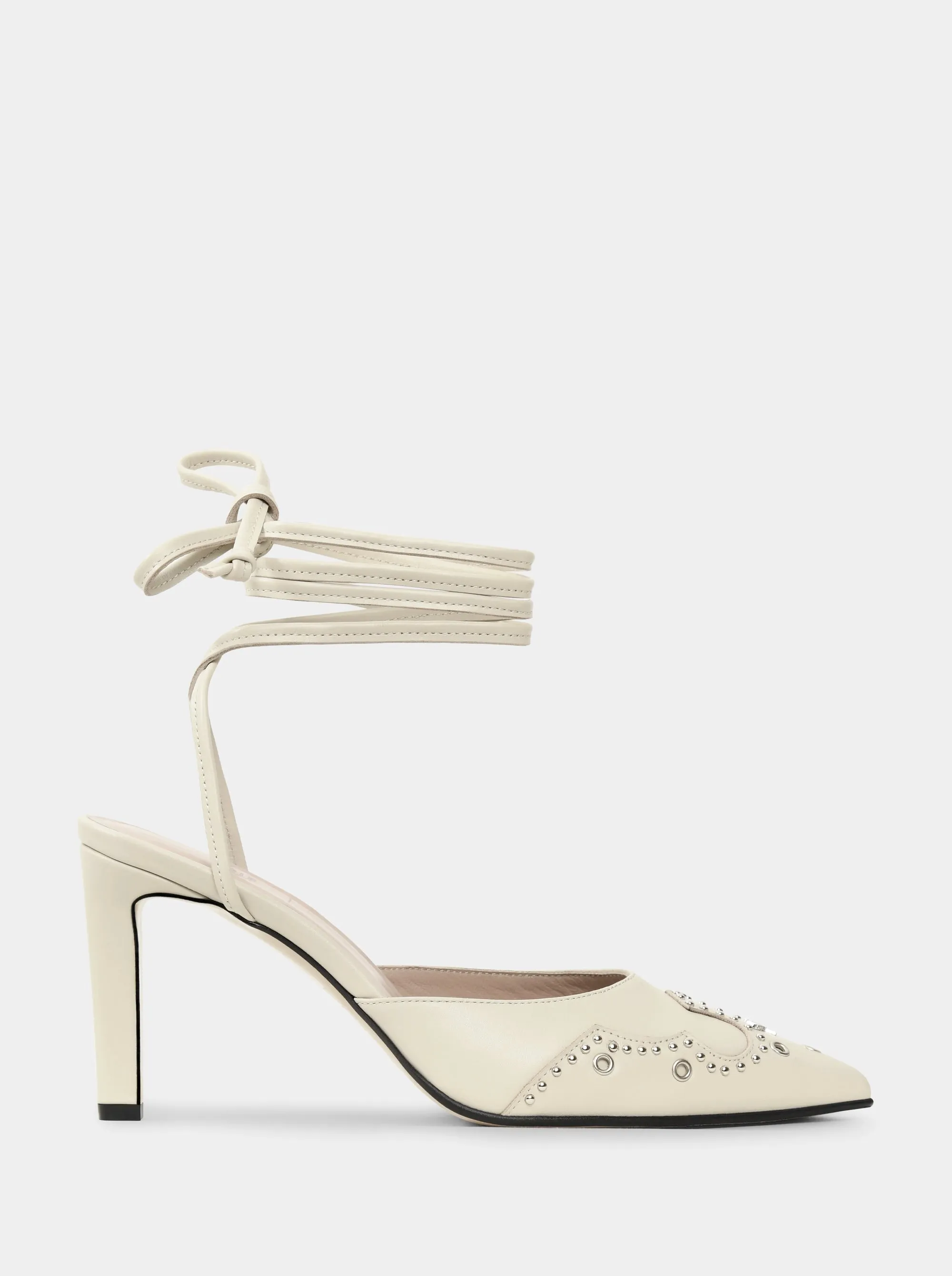PERLA BEIGE LEATHER SLIPPERS