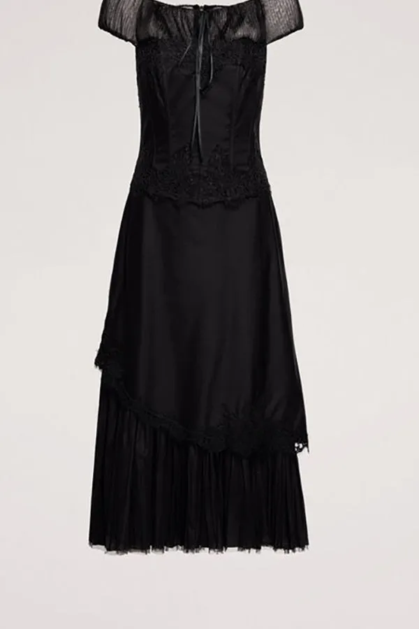 PINTA BLACK ELEGANT LONG DRESS