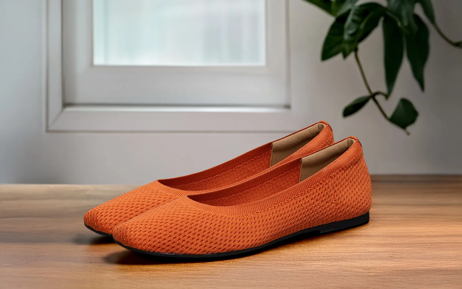 Plush Square Flats : Apricot
