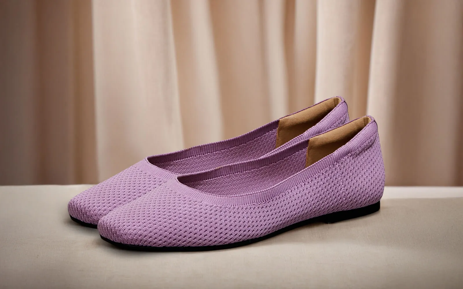 Plush Square Flats : Lavender