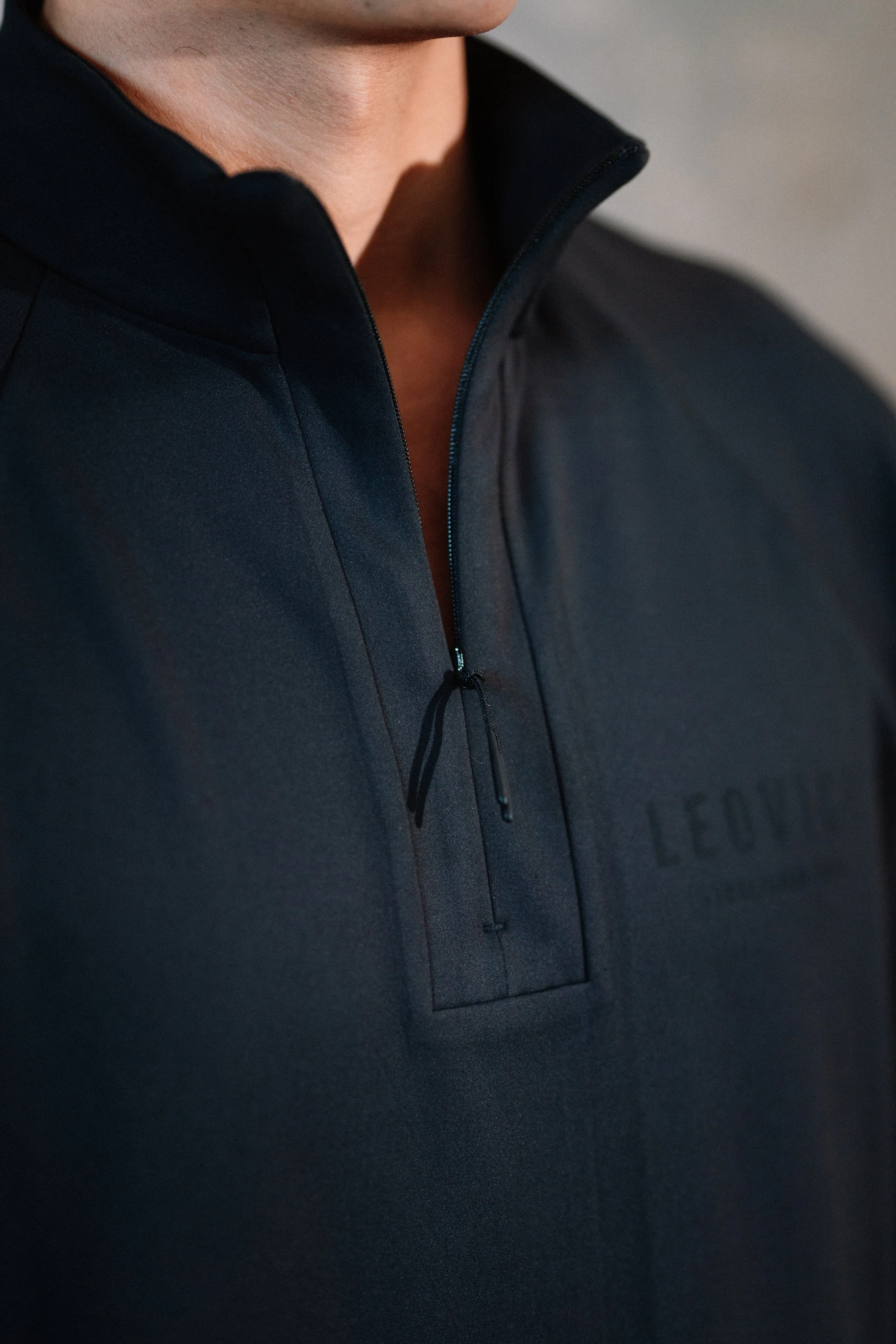 Quarter Zip Jacket - Black