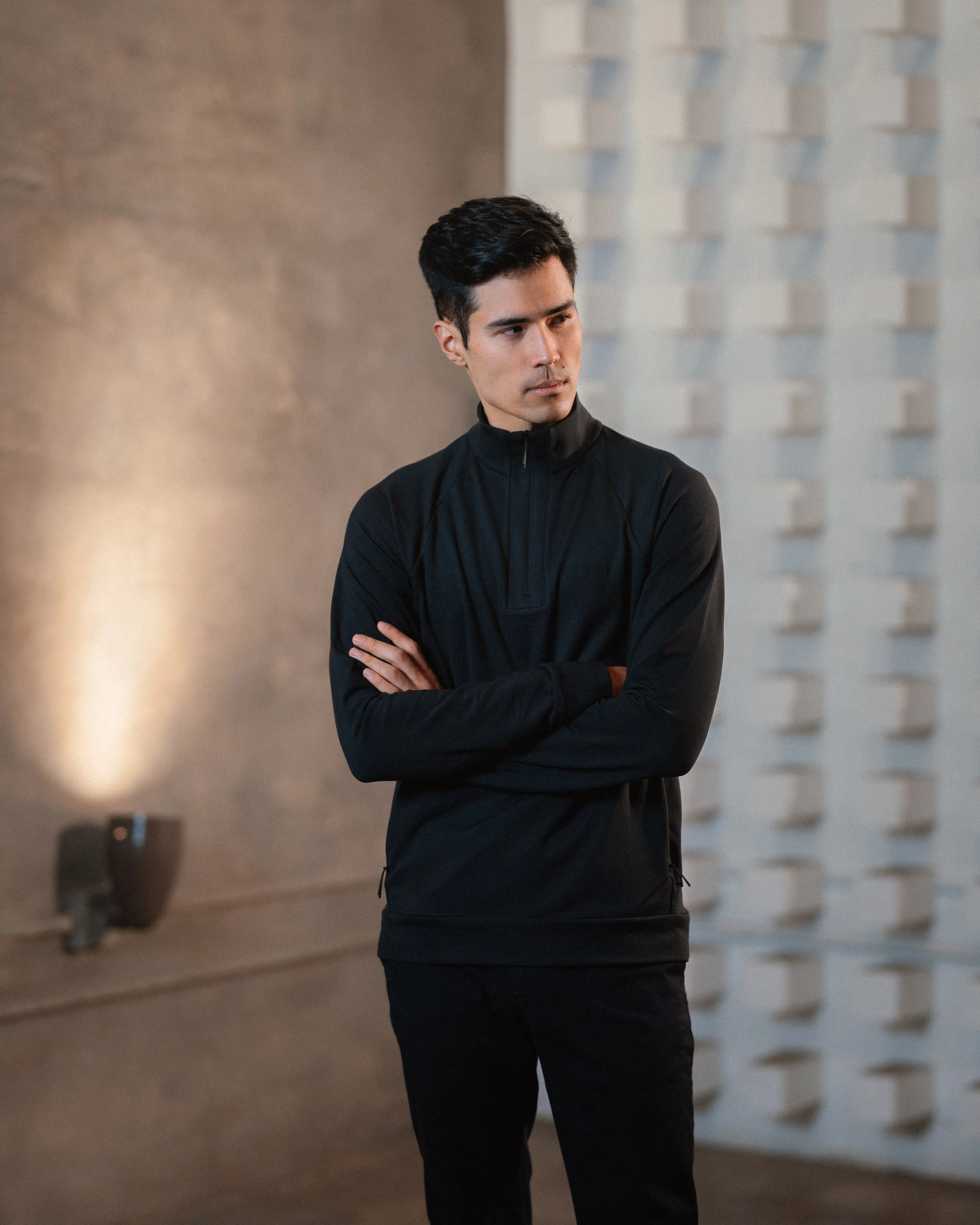 Quarter Zip Jacket - Black