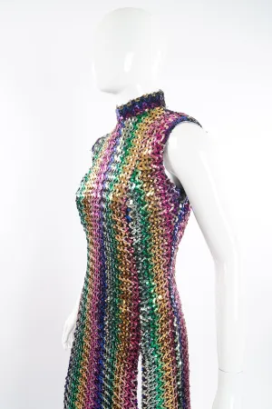 Rainbow Sequin Sheath Gown
