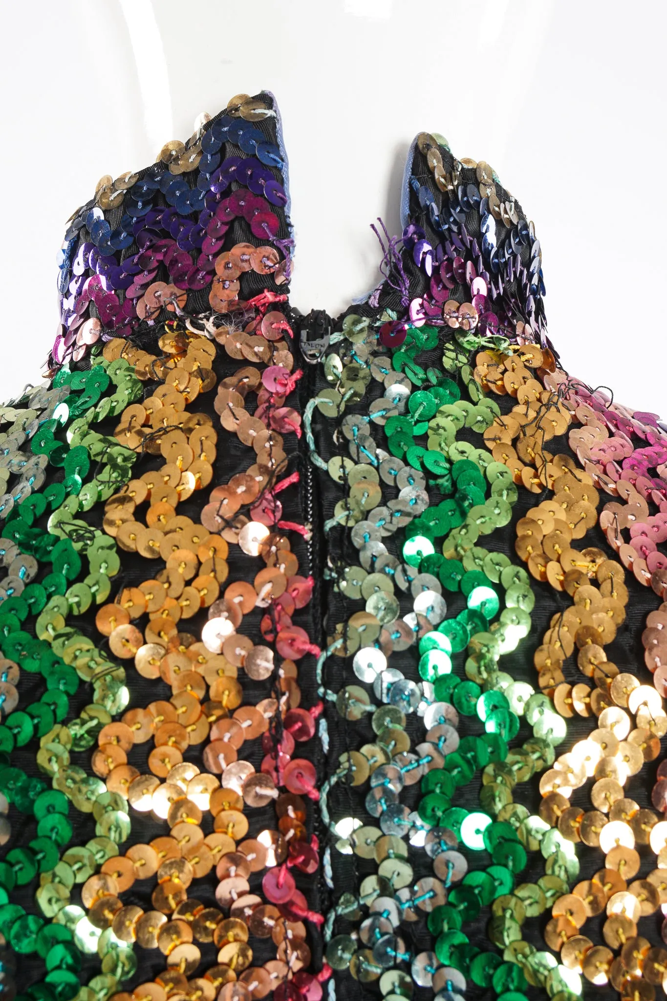 Rainbow Sequin Sheath Gown