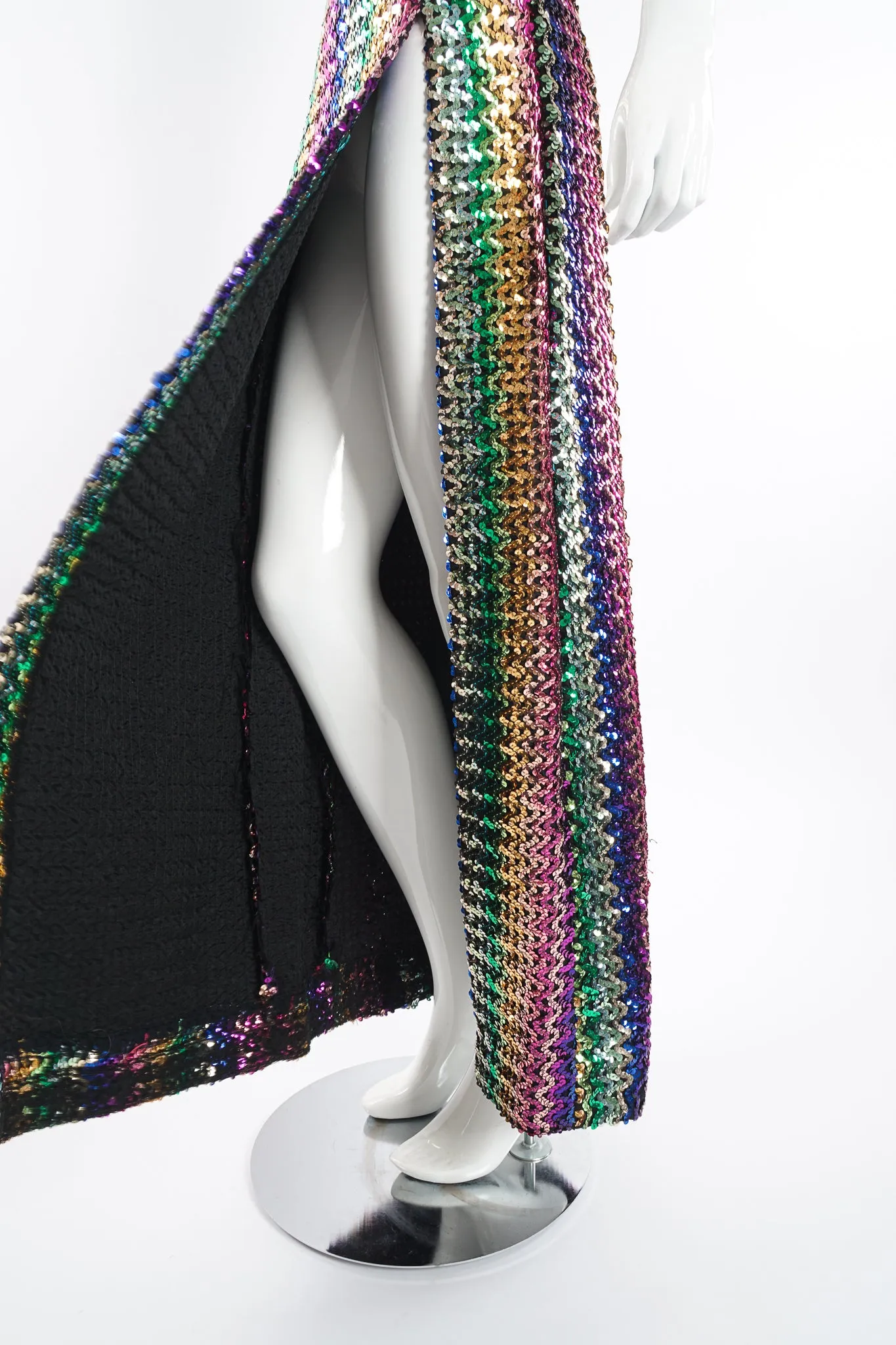 Rainbow Sequin Sheath Gown