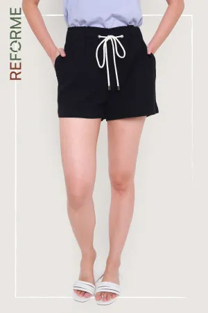 REFORME Drawstring Paperbag Waist Shorts
