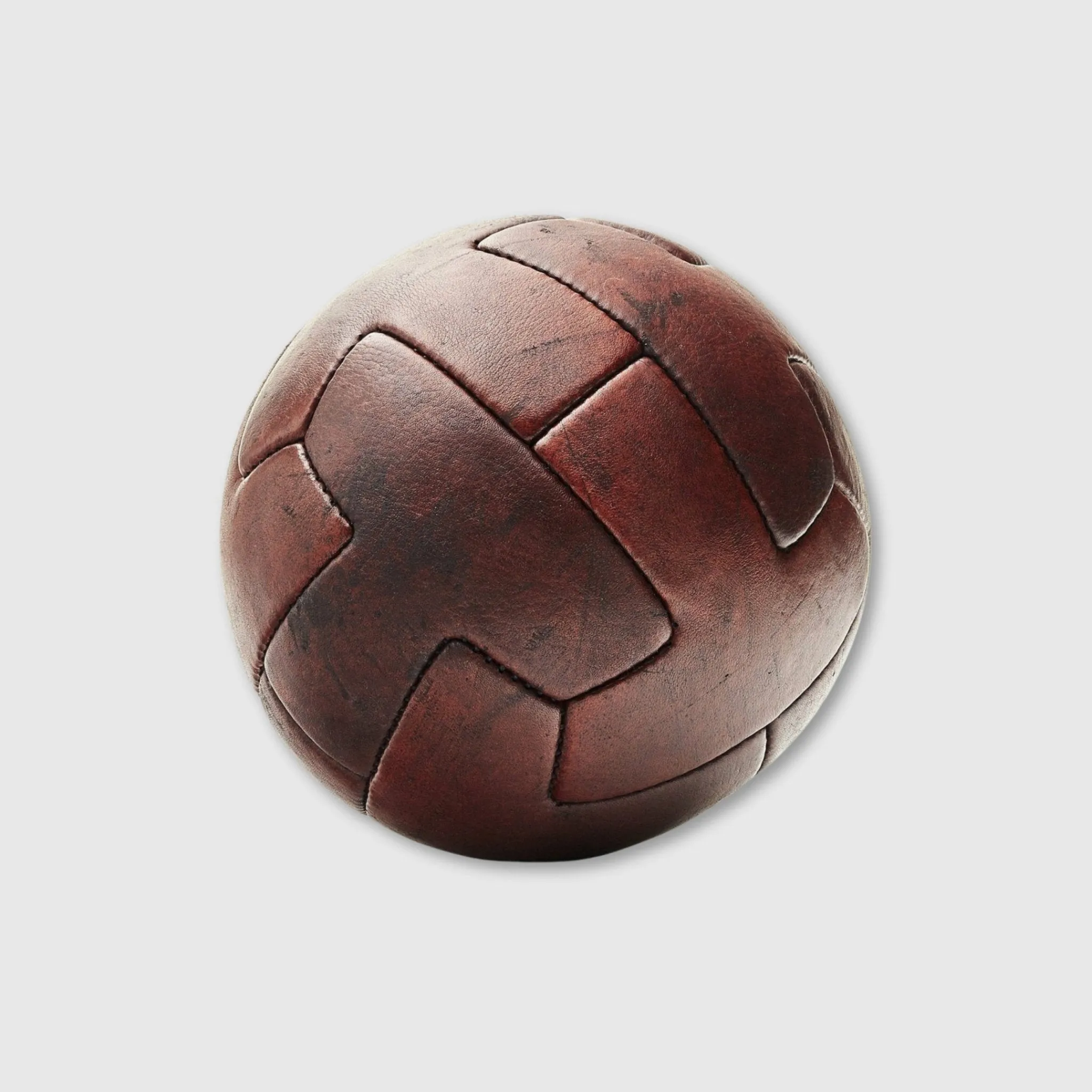RETRO Heritage Brown Leather T Soccer ball