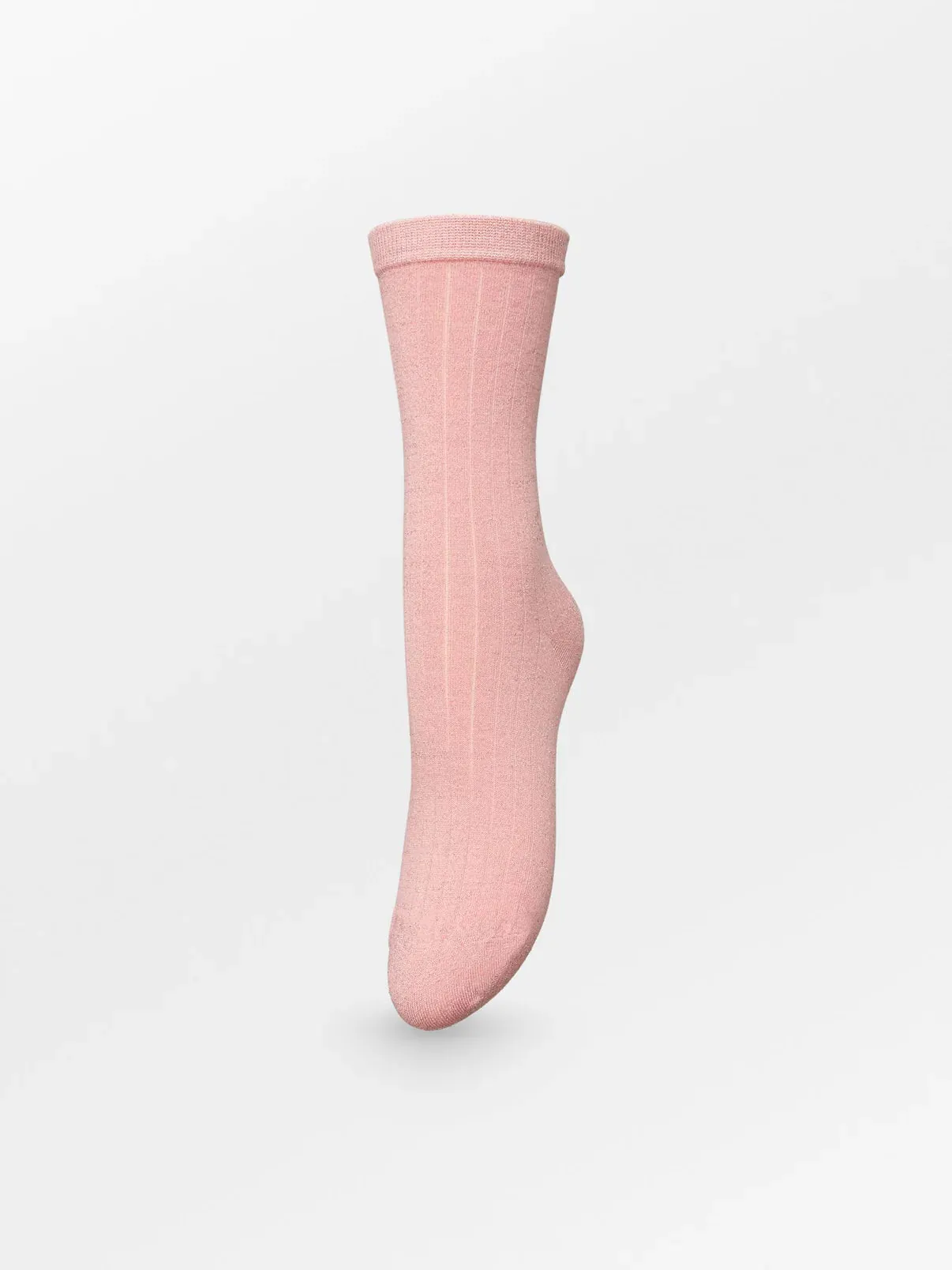 Rib Glitter Sock - Geranium Pink