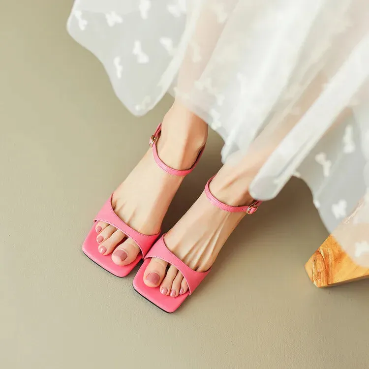 Rosa Belle Leather Heel Mules