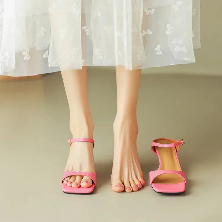 Rosa Belle Leather Heel Mules