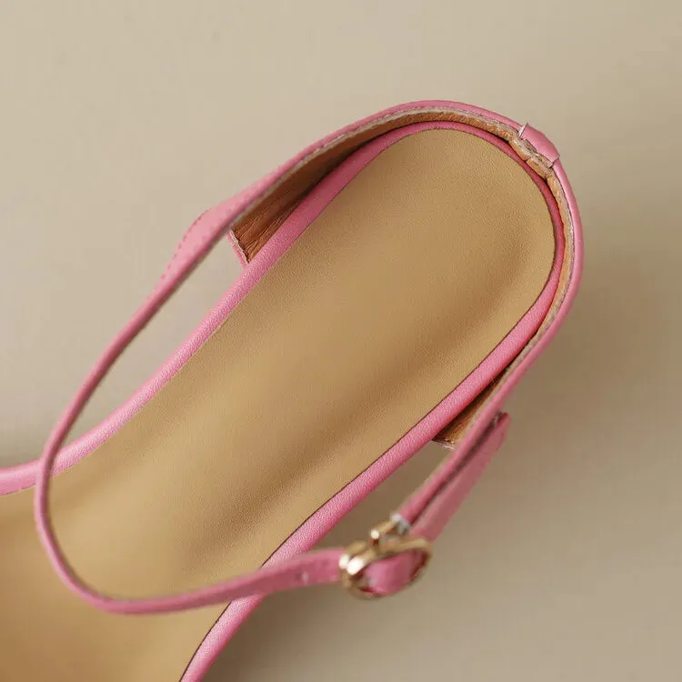 Rosa Belle Leather Heel Mules