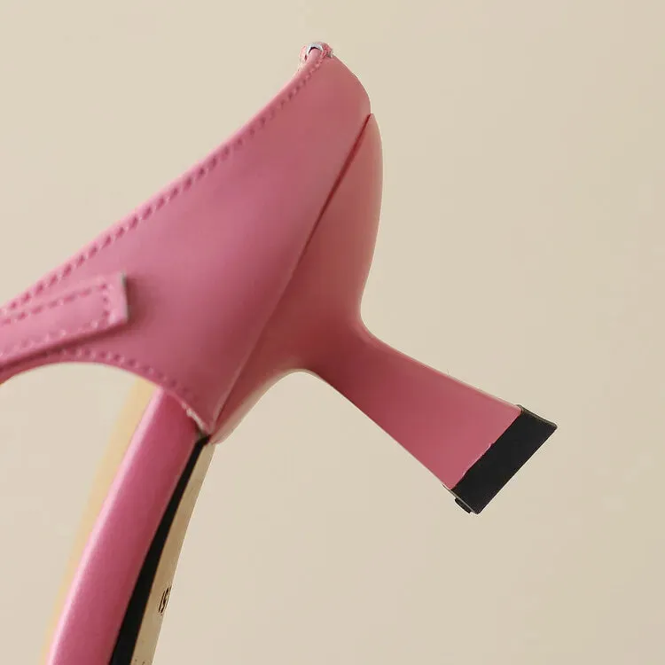 Rosa Belle Leather Heel Mules