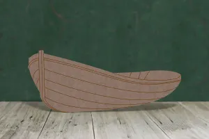 Rowing boat 1 with etched detail - wooden craft shape - 2mm MDF