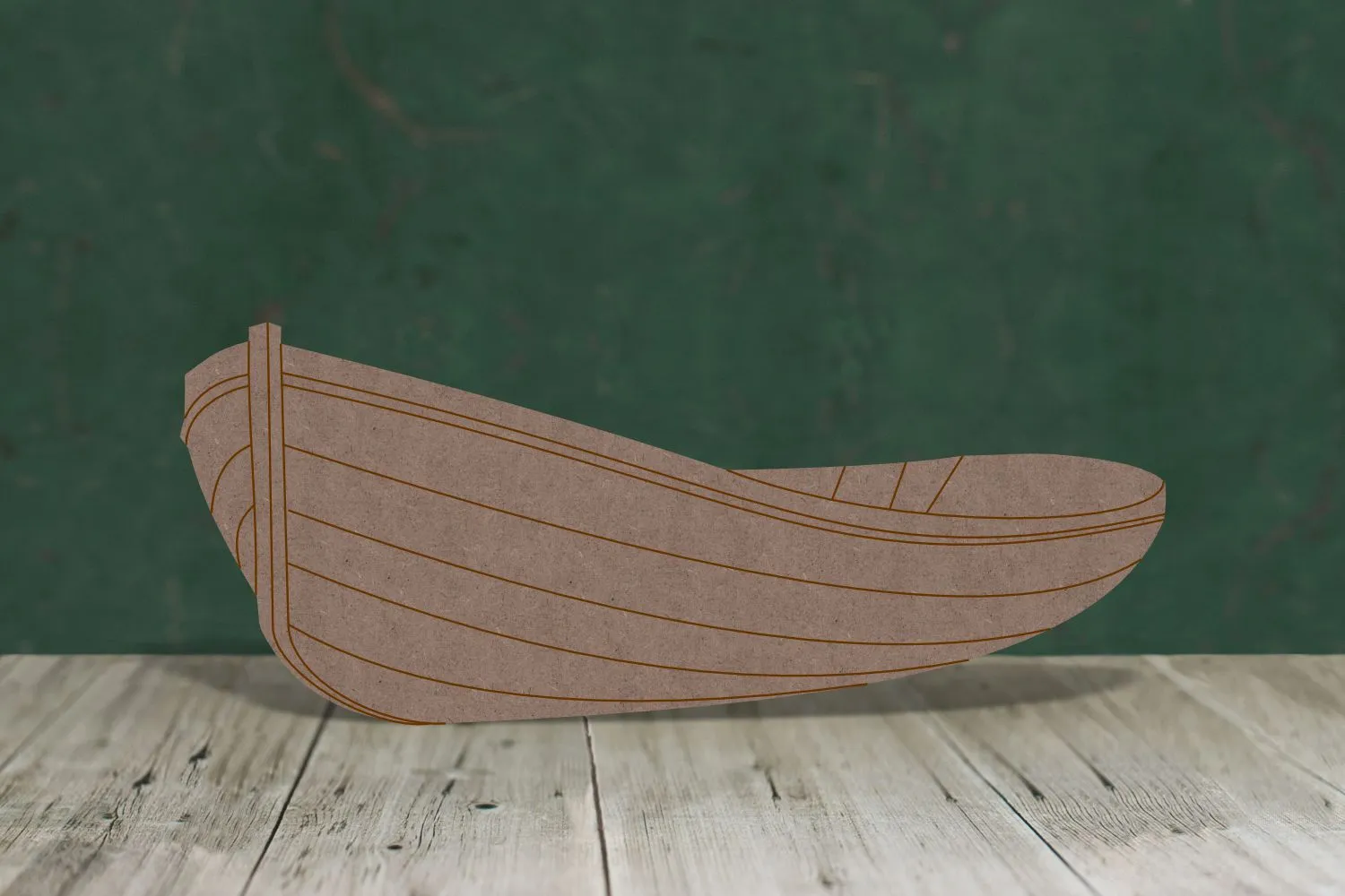 Rowing boat 1 with etched detail - wooden craft shape - 2mm MDF