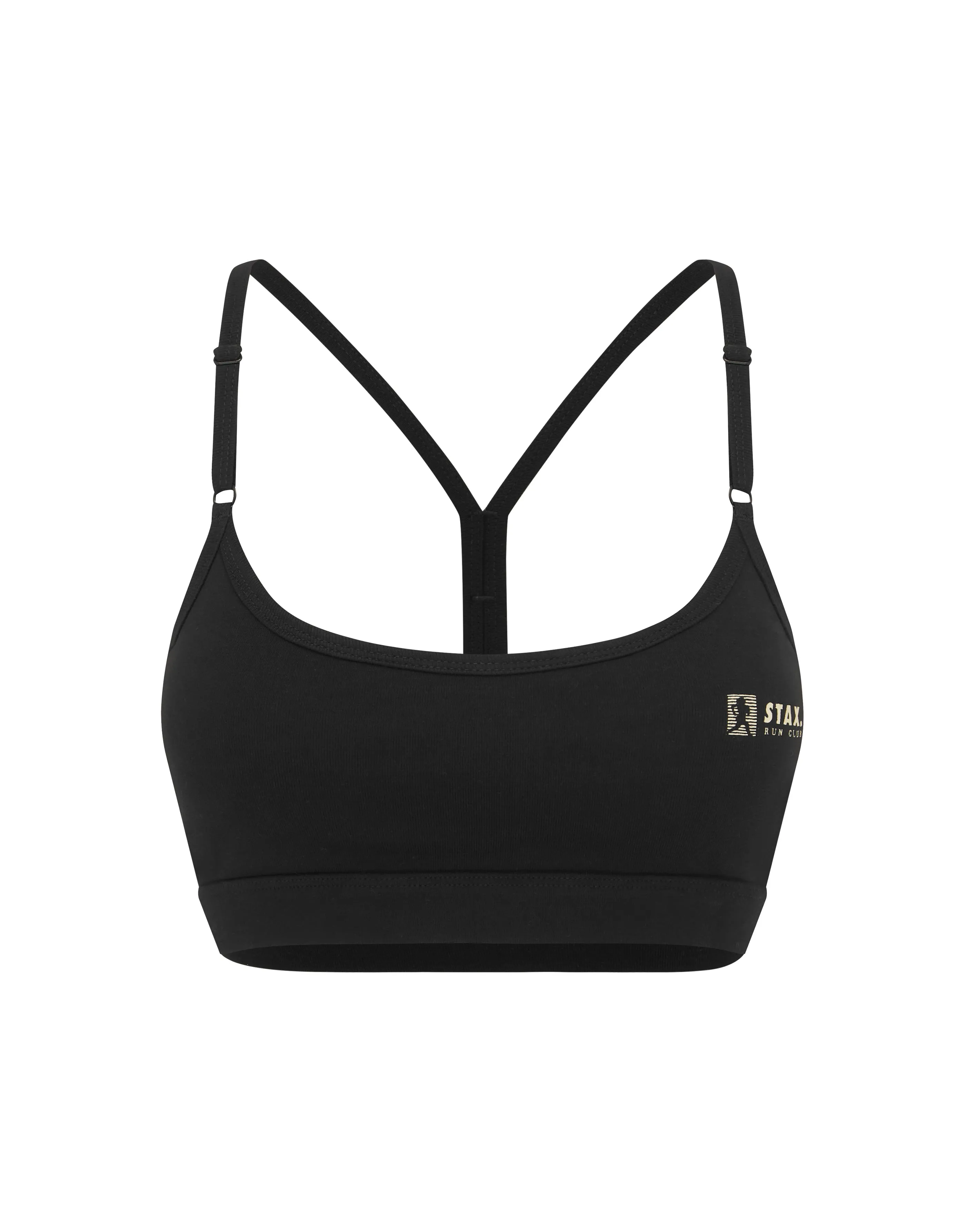 Run Club 2 Cotton Strappy Crop - Black