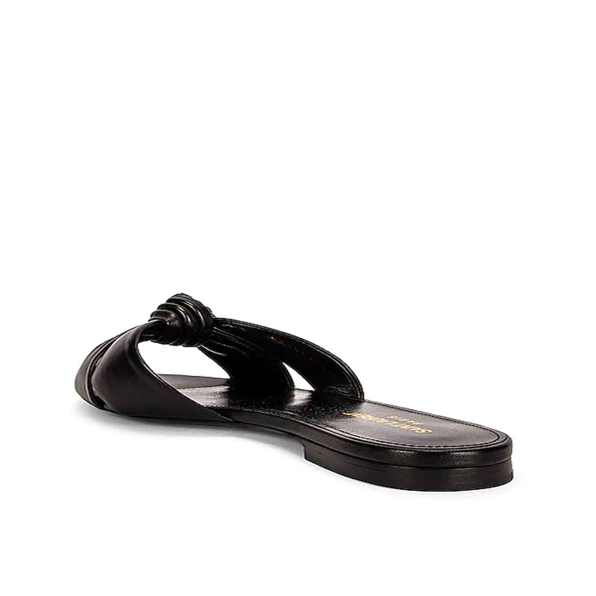 SAINT LAURENT Leather Slide Sandals for Women