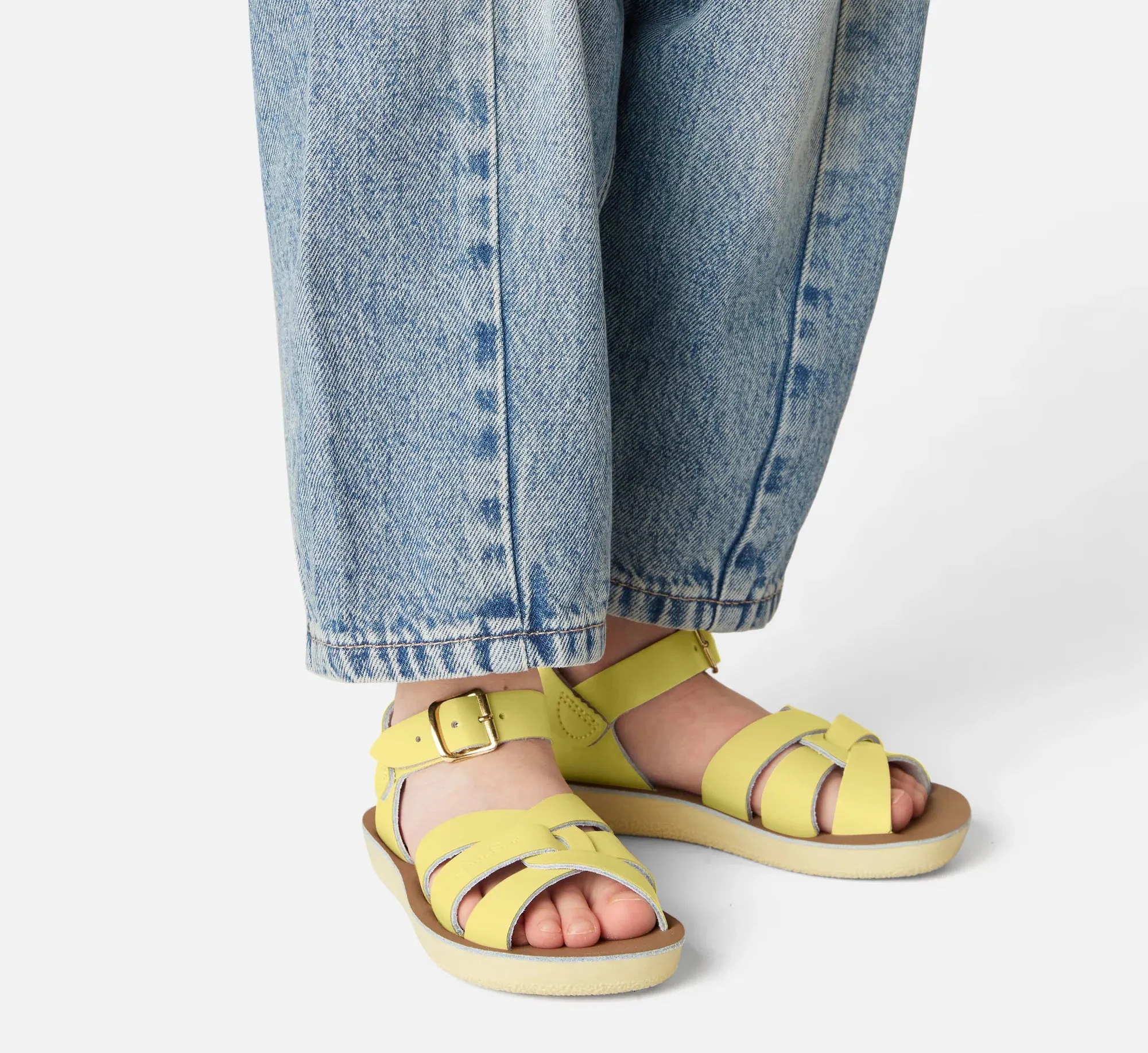 Salt-Water Sun-San Swimmer Butter Yellow Sandals for Children
