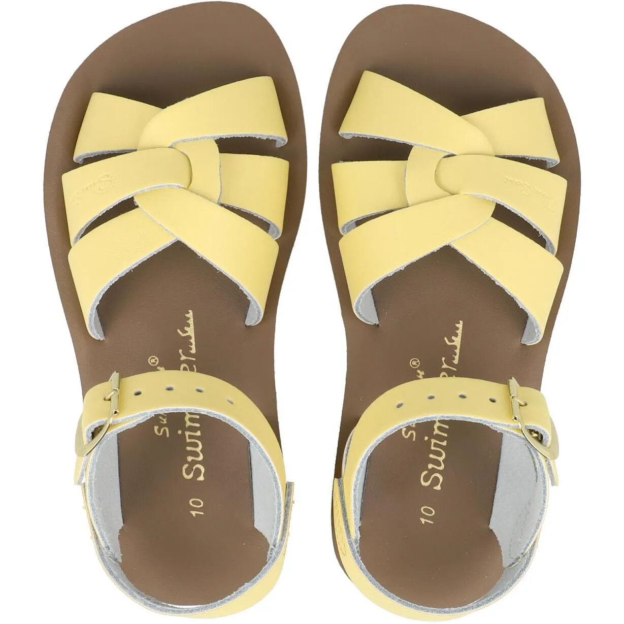 Salt-Water Sun-San Swimmer Butter Yellow Sandals for Children