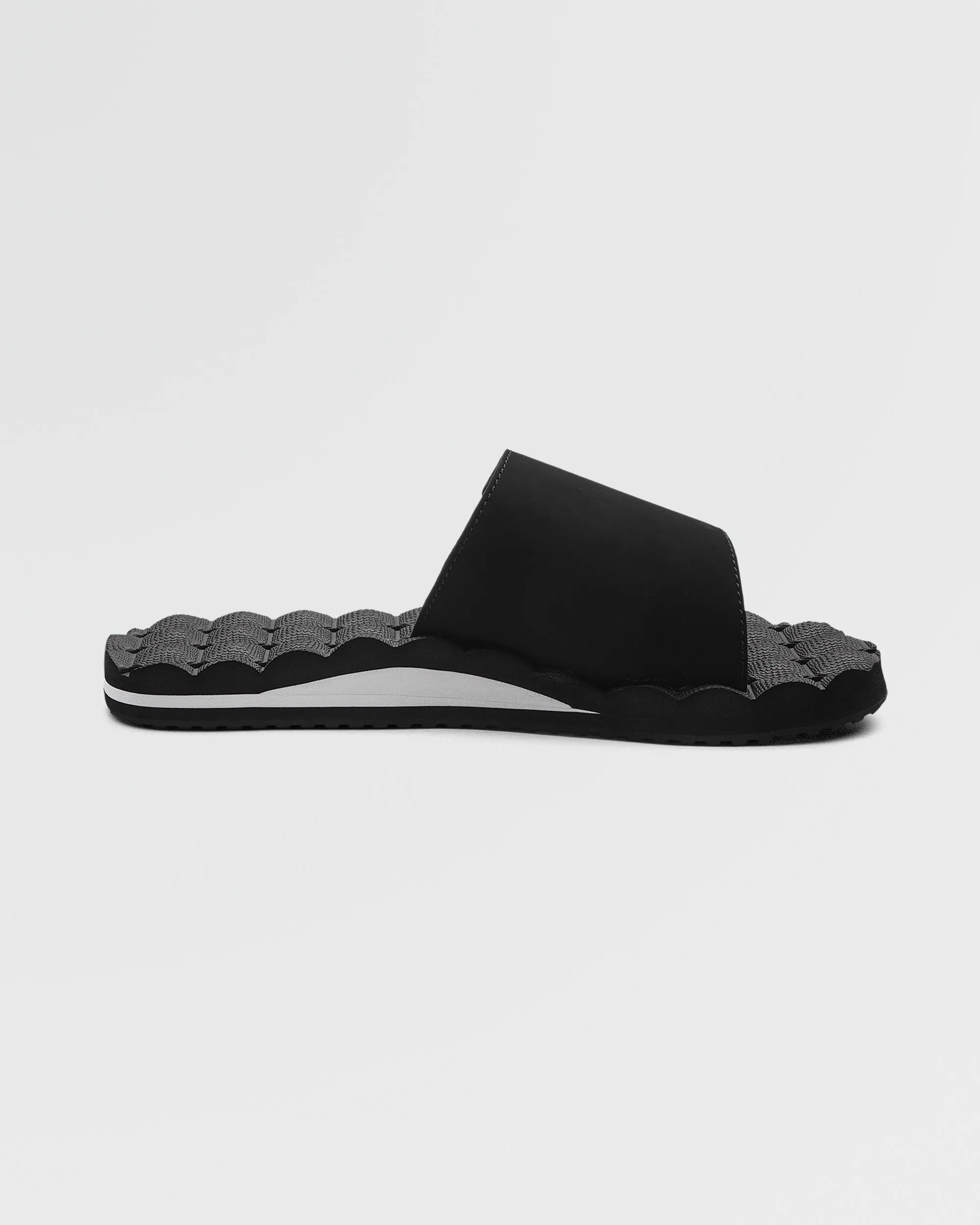 Sandales Recliner Slide - BLACK WHITE