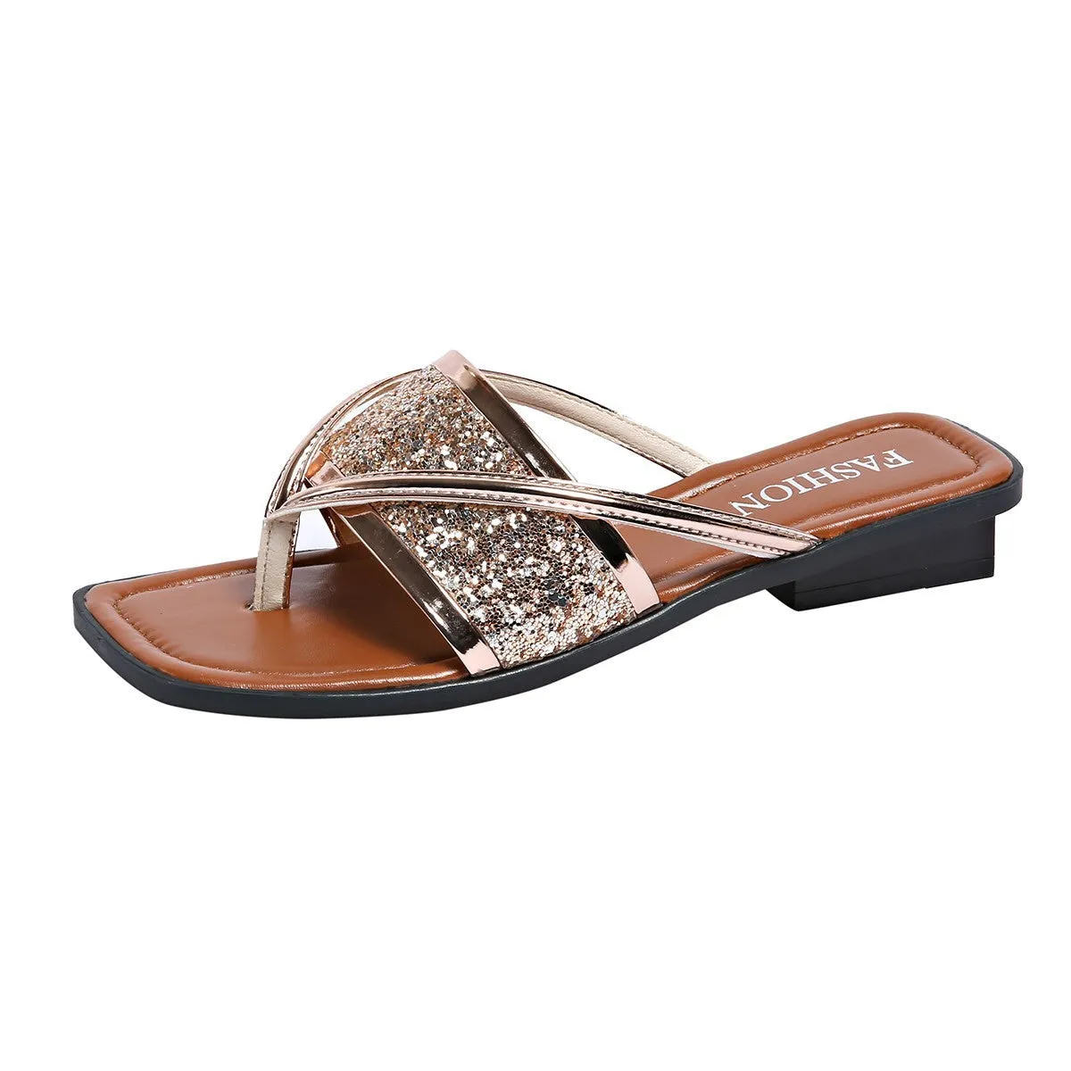 Sandals Fashion Plus Size Woven Clip Toe Fashion Shoes