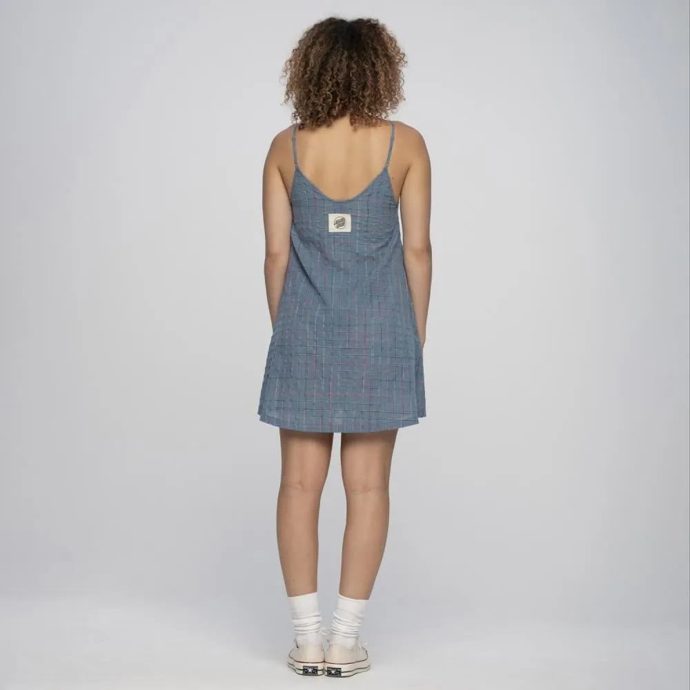 Santa Cruz Womens Dress Sundance Skater Dress - Blue Check