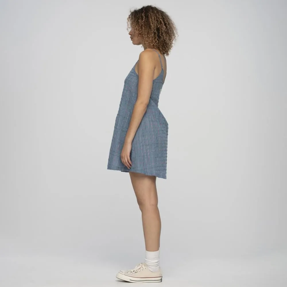 Santa Cruz Womens Dress Sundance Skater Dress - Blue Check