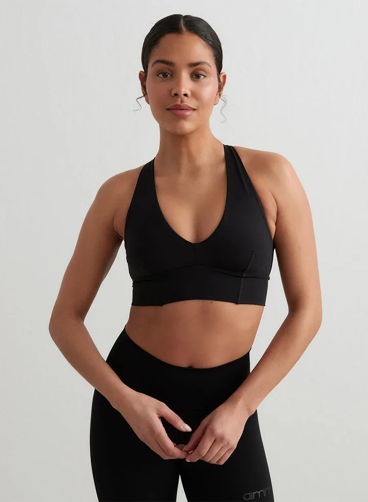 Sculpting Crossed Back Bra | Black
