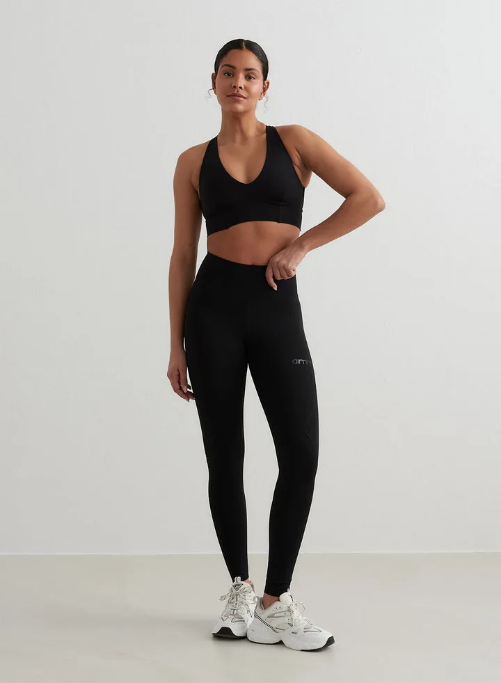 Sculpting Crossed Back Bra | Black