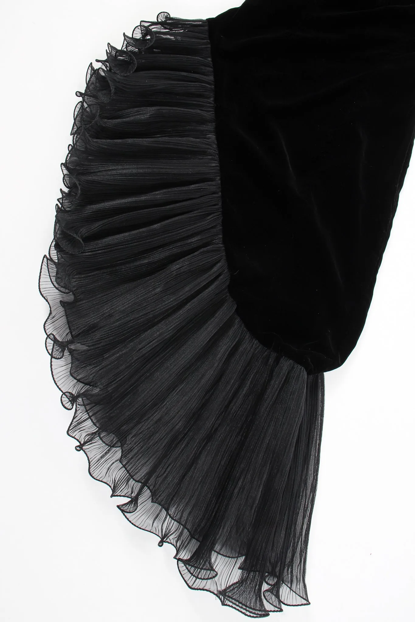 Sheer Side Ruffle Sleeve Dress