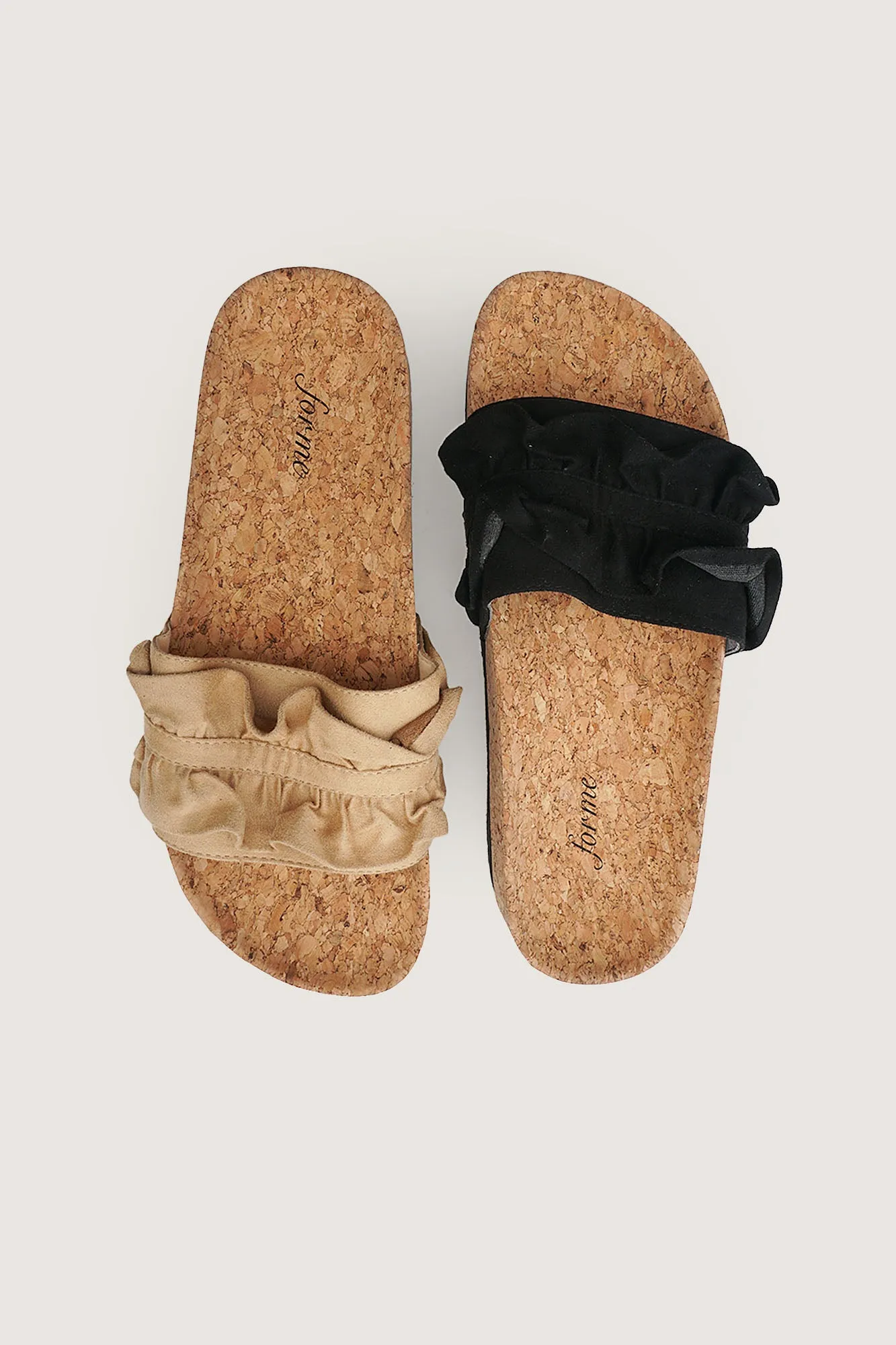 Shirred Band Cork sliders