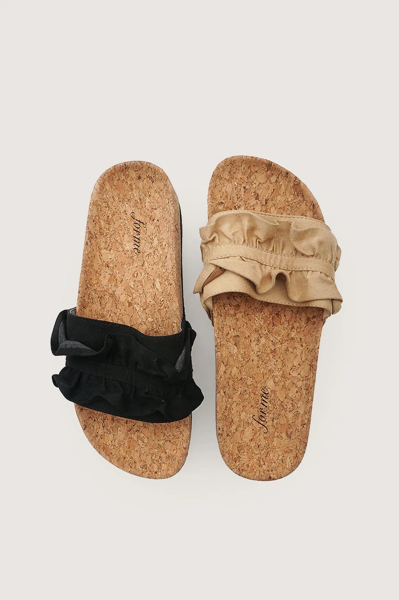 Shirred Band Cork sliders