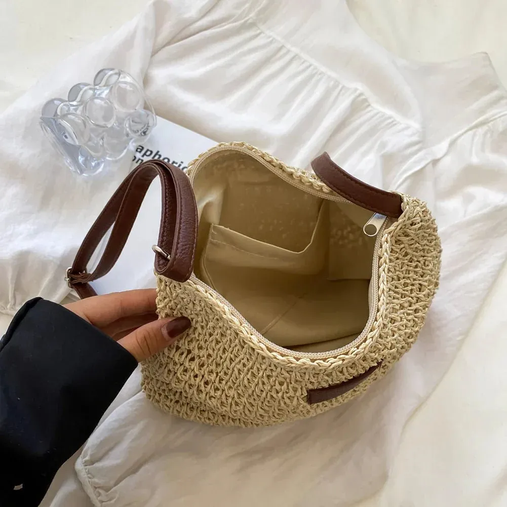 Shoulder Bag – Woven Straw Style – Casual Boho Look
